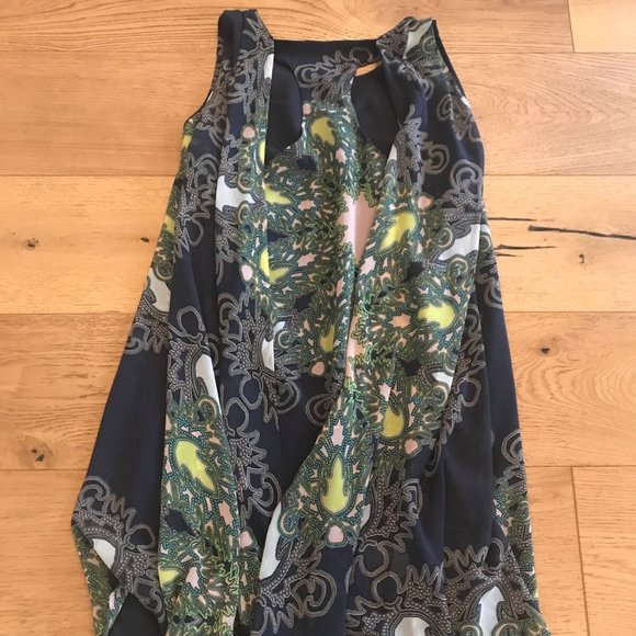 Tt Collection Flowy High Low Style A Line Dress Sleeveless Size XS Racer Back - Picture 1 of 3